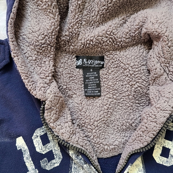 Self Esteem Y2K Navy Blue Athletic Jacket For Women Or Teen Size Small - Picture 5 of 9